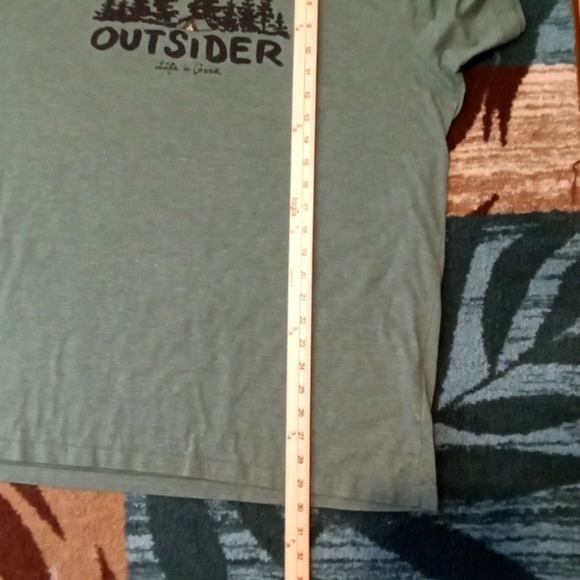 Life Is Good Green Short Sleeve Tee with Forest Graphic Cool Tee Womens XXL - Picture 6 of 7